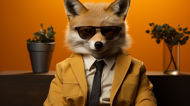animal in business suit HD 8K wallpaper Stock Photographic Image
