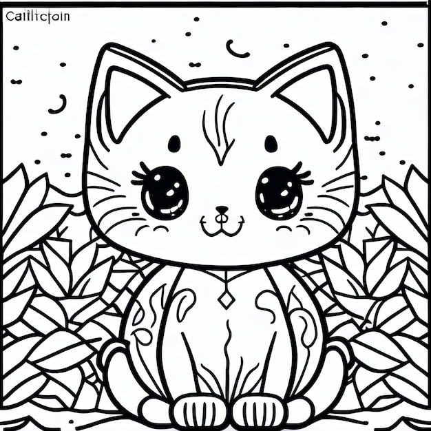 Premium AI Image | Animal and character coloring page