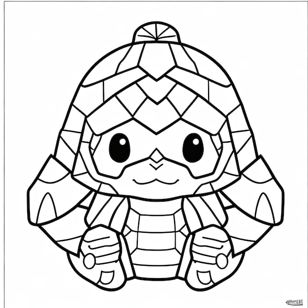 Photo animal and character coloring page