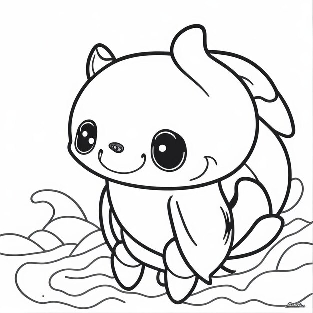 Animal Coloring Page and Character