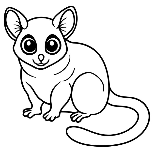 Animal coloring page line art Premium AIgenerated image