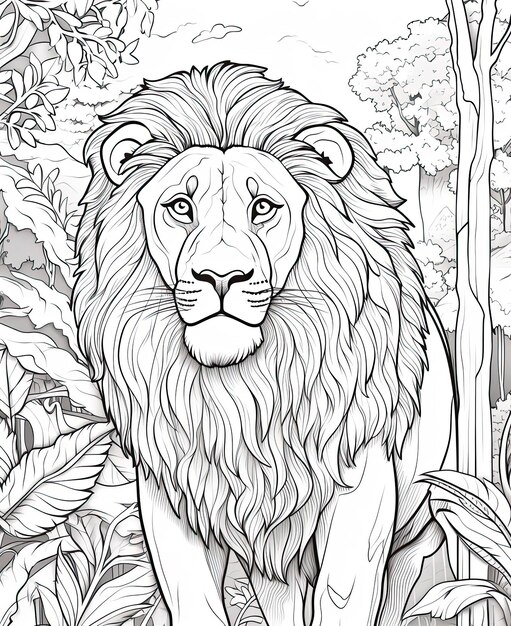 10 Wild Animal Adult Coloring Pages for Stress Relief