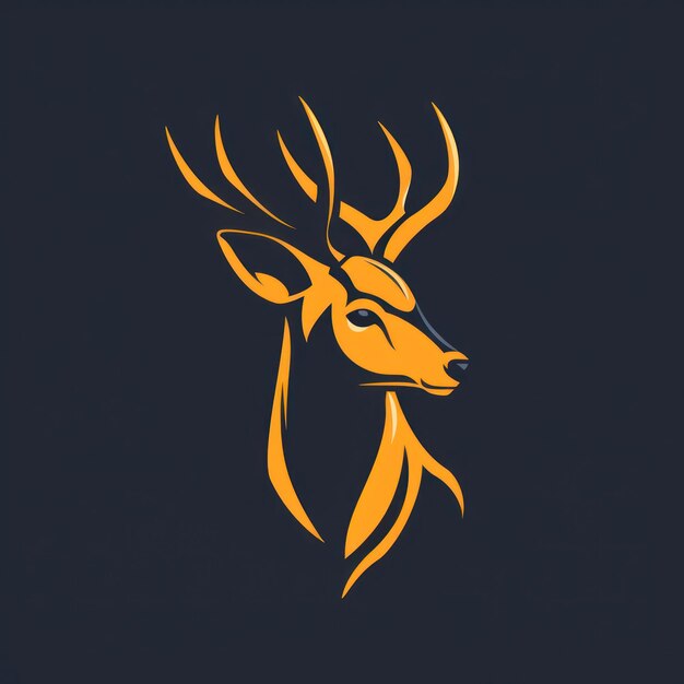 Photo animal deer logo illustration of a deer deer emblem icon logotypedecal print