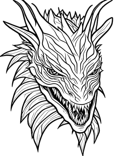 Animal face coloring page