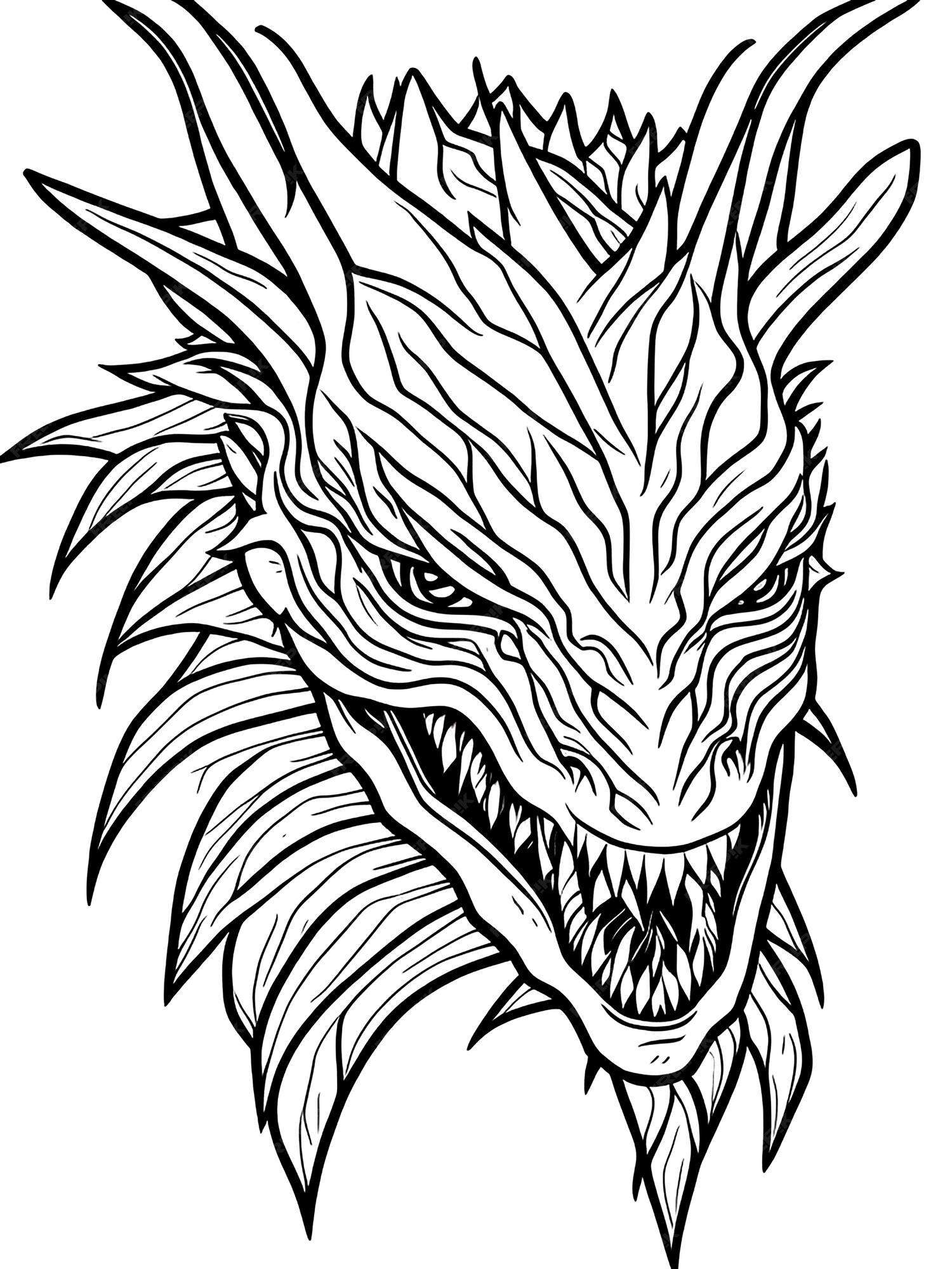 Premium AI Image | Animal face coloring page