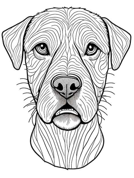 Animal face coloring page