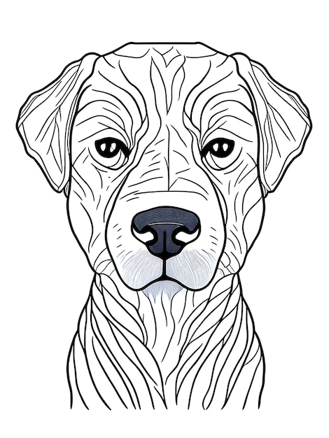 Animal face coloring page