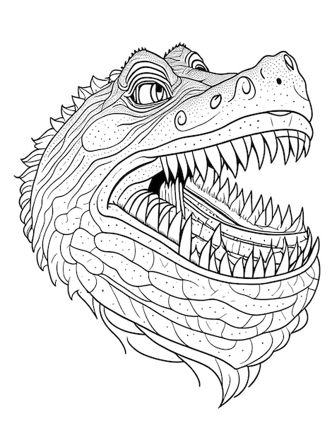 Animal face coloring page