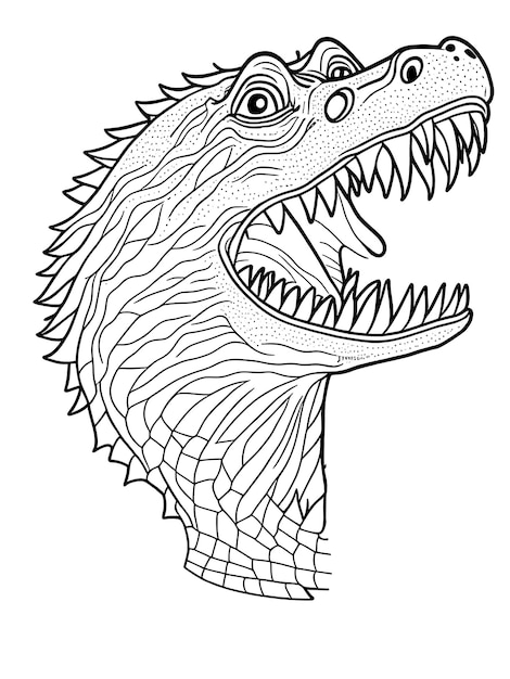 Animal face coloring page