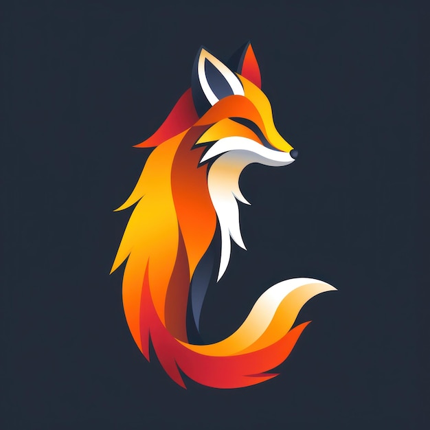 Animal Fox Logo illustration of a Fox Fox emblem icon logotypedecal print