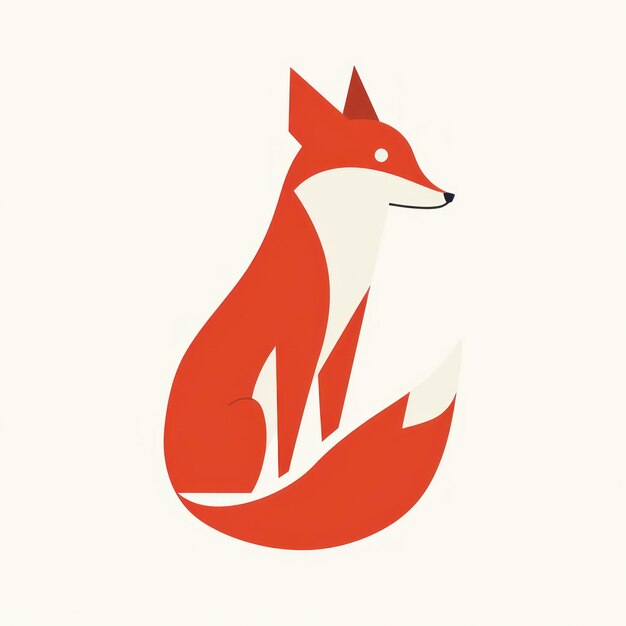 Photo animal fox logo illustration of a fox fox emblem icon logotypedecal print