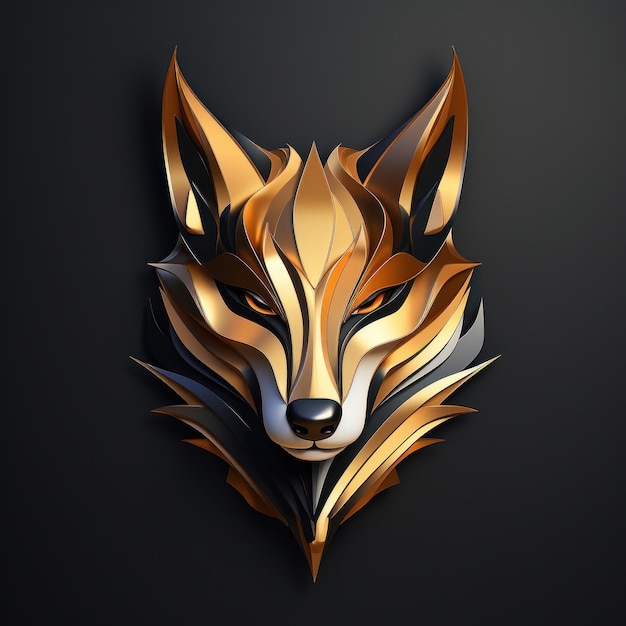 Animal Fox Logo illustration of a Fox Fox emblem icon logotypedecal print
