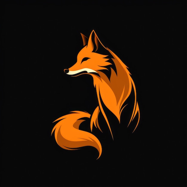 Animal Fox Logo illustration of a Fox Fox emblem icon logotypedecal print