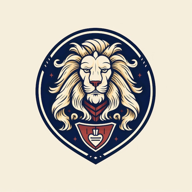 Photo animal lion logo illustration of a lion lion emblem icon logotypedecal print