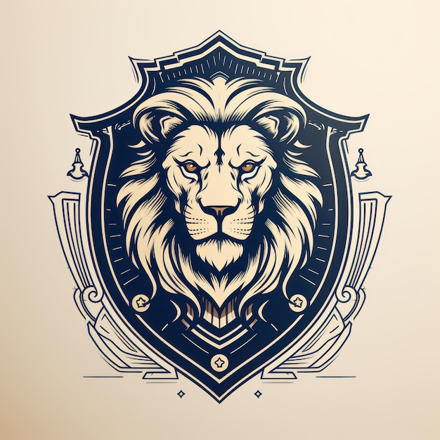 Animal Lion Logo illustration of a Lion Lion emblem icon logotypedecal print