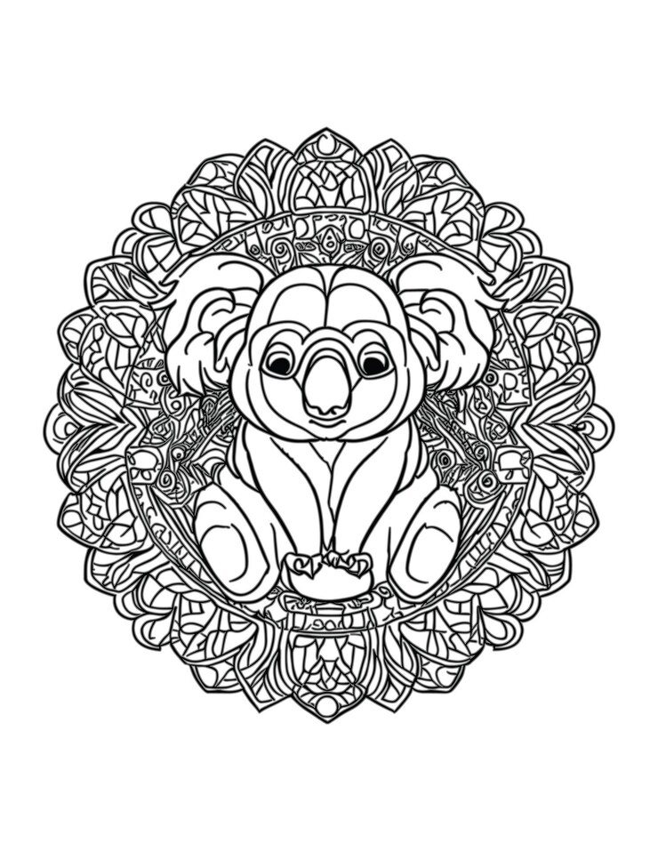 Photo animal mandala coloring pages for adults stress relief and mindfulness designs