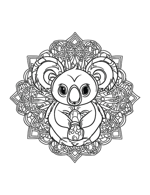animal mandala coloring pages for adults stress relief and mindfulness designs