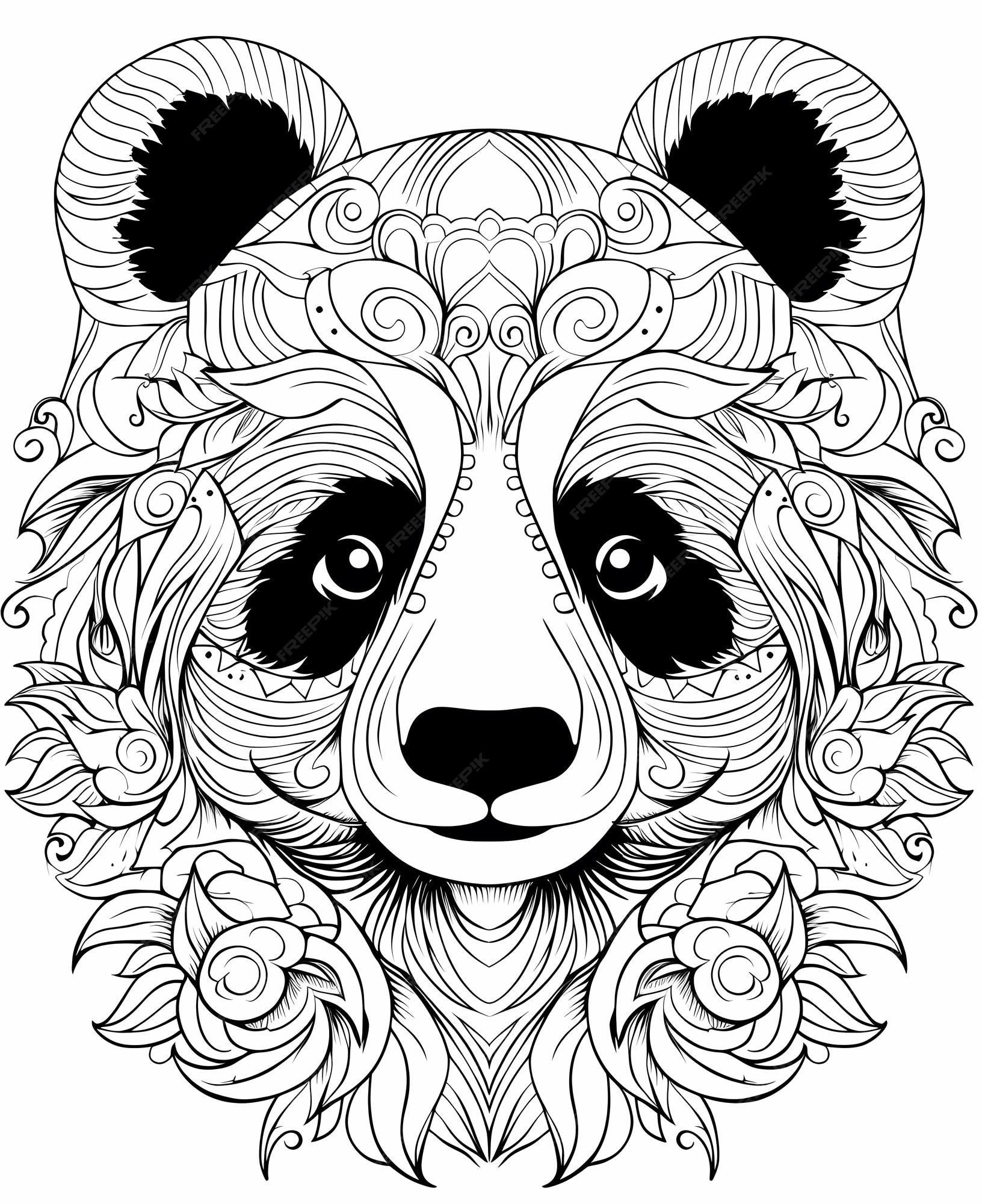 Premium Photo | Animal Mandalas adult coloring book Giraffe