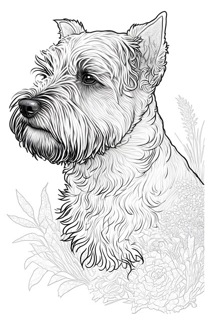 animal outline for cute dog. coloring pages animal