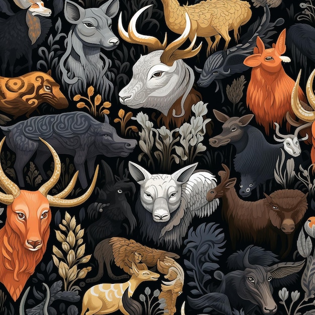 Premium AI Image | Animal Pattern