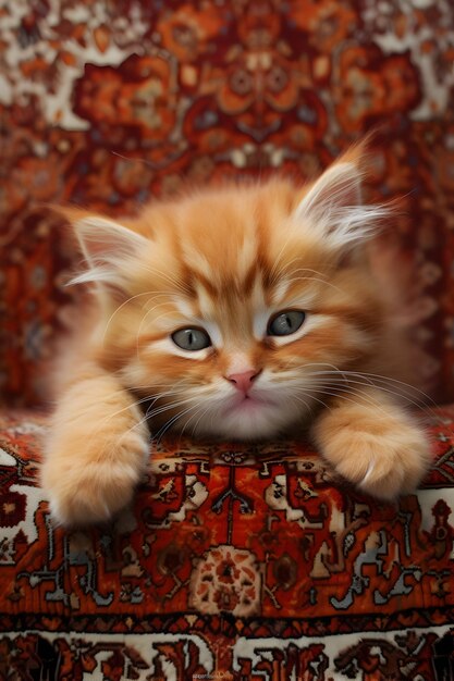 Animal Photography A Cat Lying On The Carpet