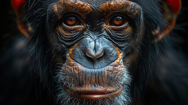 An animal portrait in color