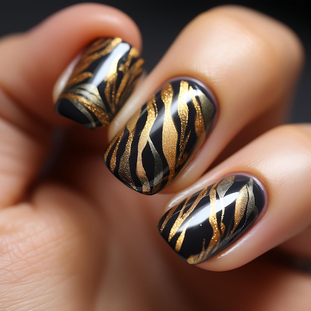 Bronze Leopard Print Nail Art | Leopard nails, Leopard print nails, Nails