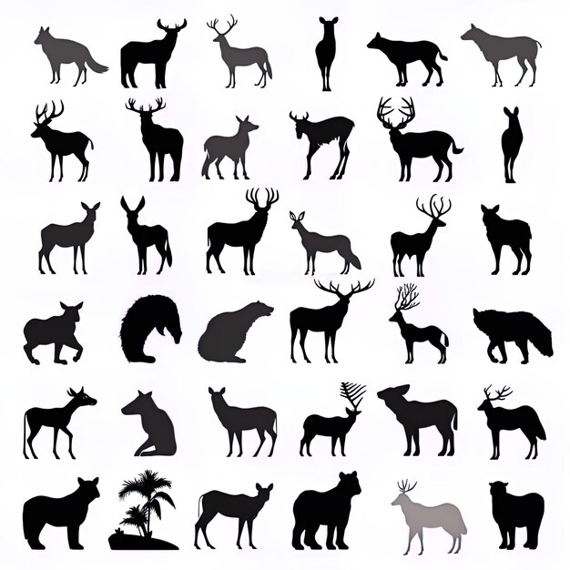 animal silhouette on a white background