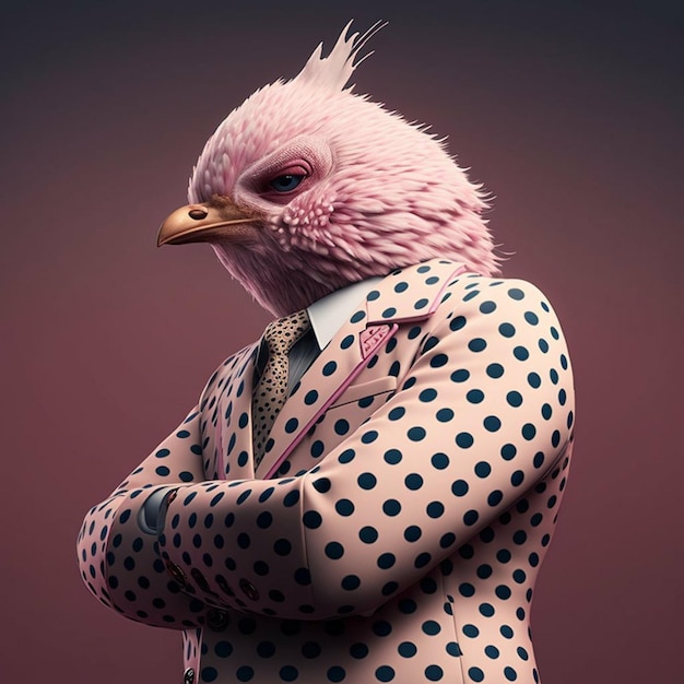 Premium AI Image | Animal suitanimal cool animal art animal fashion