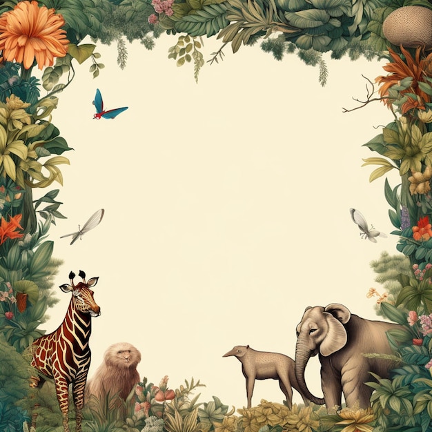 Photo animal themed borders and frames