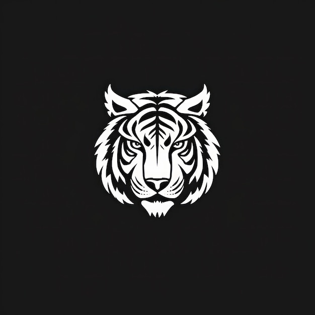 Foto l'illustrazione dell'icona dell'emblema di tiger tiger, logotipico stampato