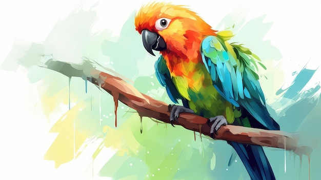 Photo animal on watercolor style design