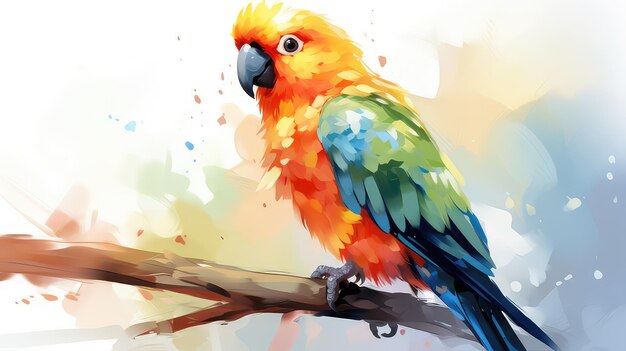 Photo animal on watercolor style design