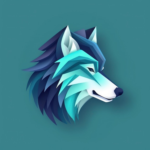 Animal Wolf Logo illustration of a Wolf Wolf emblem icon logotypedecal print