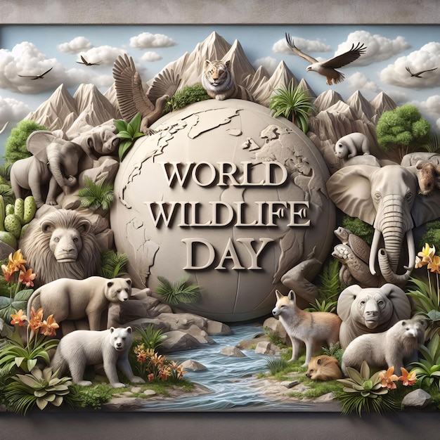 Photo animal world for wildlife day generated ai