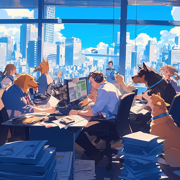 AnimalHuman Hybrid Office A Novel Approach to Work Life