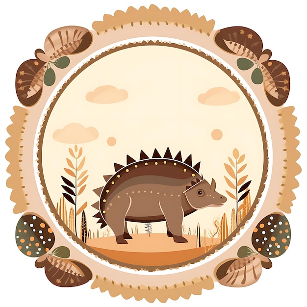 Foto animals frame of baby armadillo shape a frame in forma di playf 2d cute creative design