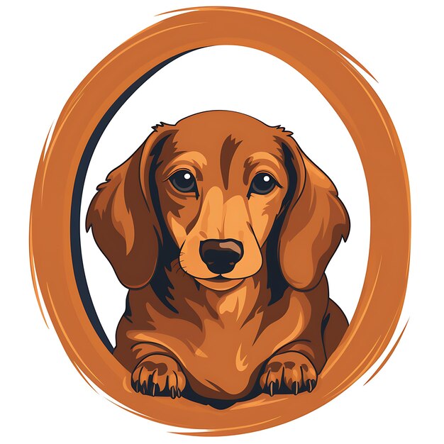 사진 d 2d 귀여운 창의적인 디자인과 같은 창의적인 모양의 사랑스러운 dachshund 강아지의 동물 프레임