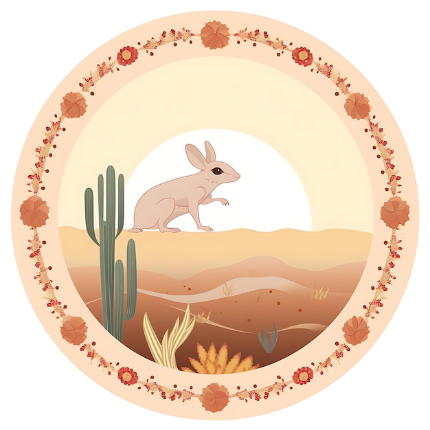 Foto animals frame di tiny long tailed desert jerboa con un delicato design creativo 2d carino