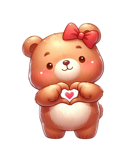 Photo animals giving heart hand sign
