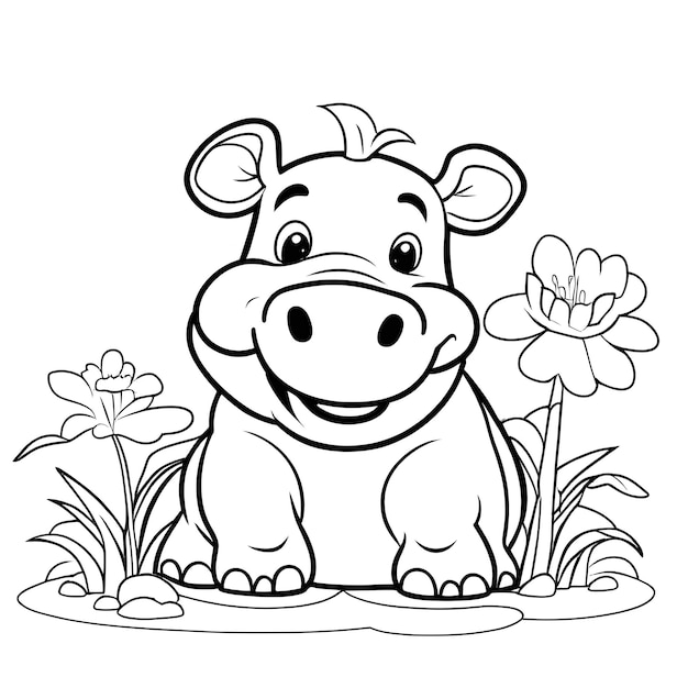 Photo animals illustration coloring page for kids