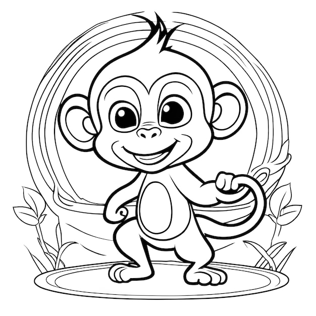 Photo animals illustration coloring page for kids