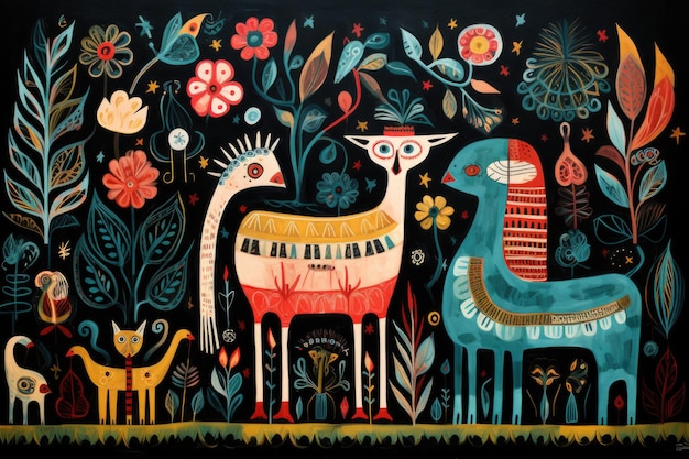 animals illustration decorative background