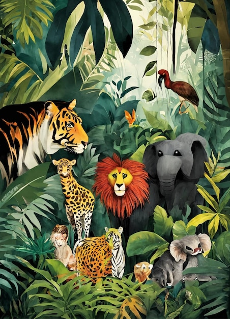 Animals in the jungle