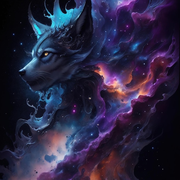 Fury Anime Galaxy Wolf Wallpapers on WallpaperDog