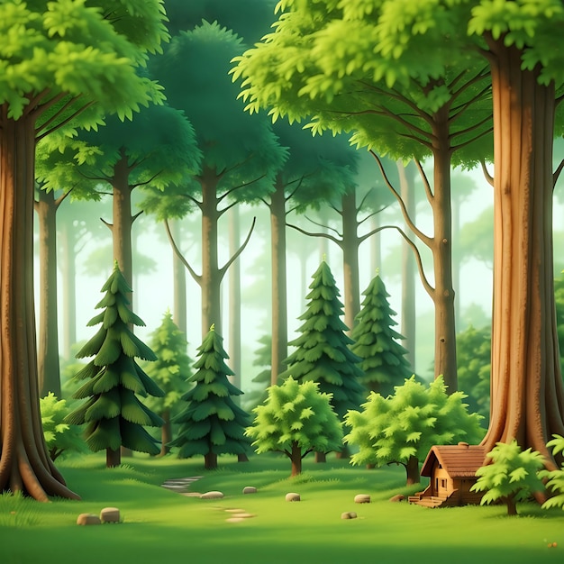 Animate Background with natural landscape generated Ai