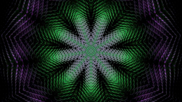 Анимированный абстрактный технологический фон в футуристическом дизайне киберпространства в форме красочной звезды