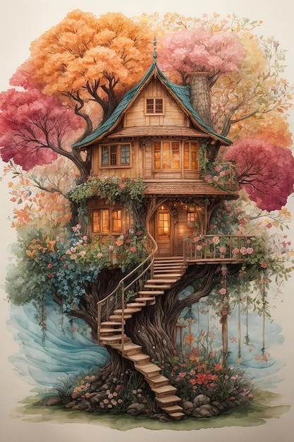 Animated big tree house