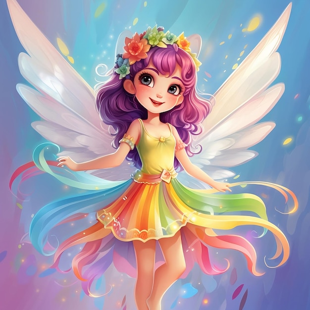 Animated cartoon of a magical fairy