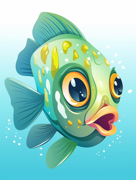 Animated gold fish 3D illestrator